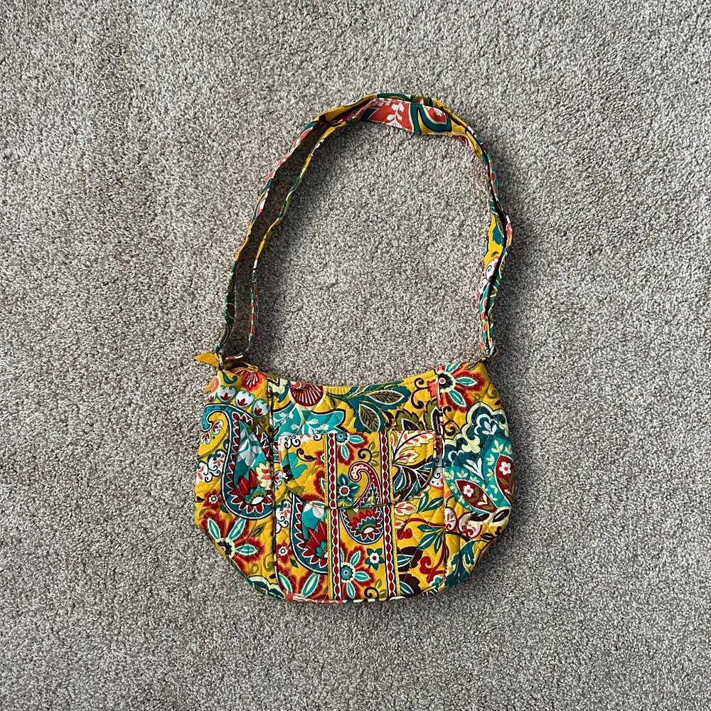NEW vera bradley provincial yellow on the go crossbody 🤍
